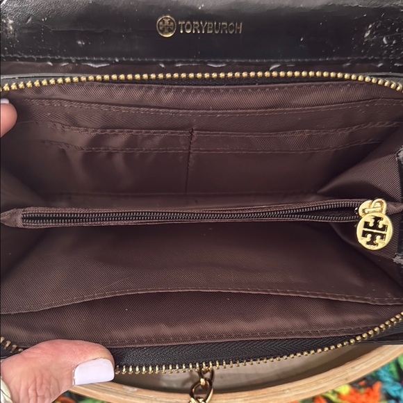 Tory Burch Black and Gold Quilted Clutch Vintage With Dust Bag - Picture 4 of 12